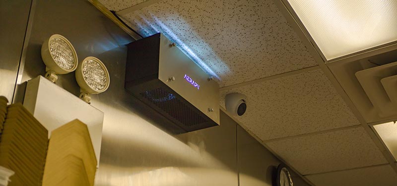 Aerapy unit installed in commercial kitchen